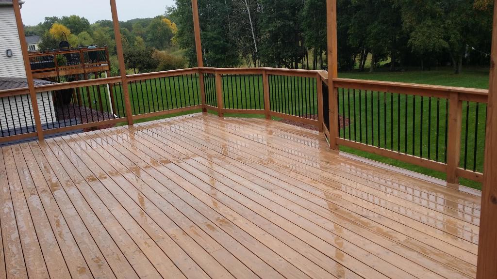 New deck with outdoor living space