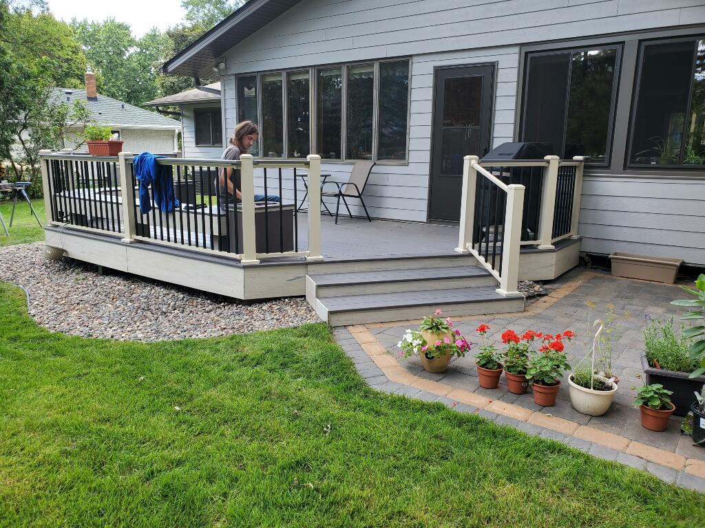 New Deck, Steps and Pavers | Backyard enjoyment